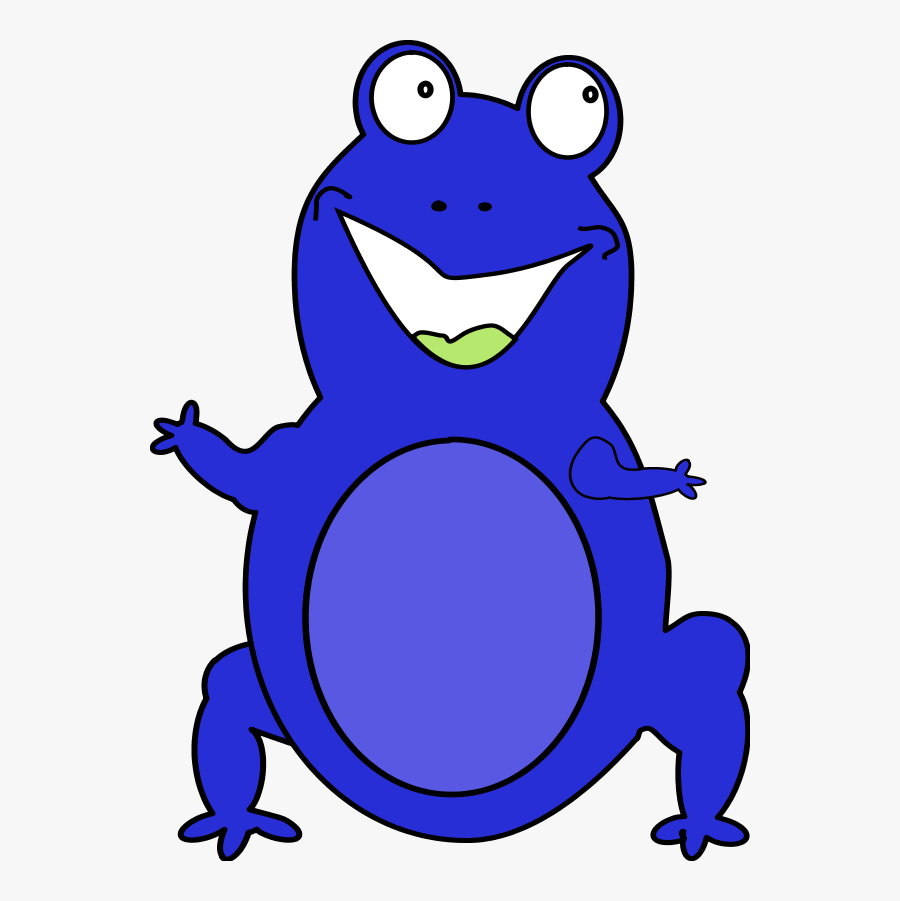 Frog Smiling Cartoon Funny Comic - Smiling Cartoons, Transparent Clipart