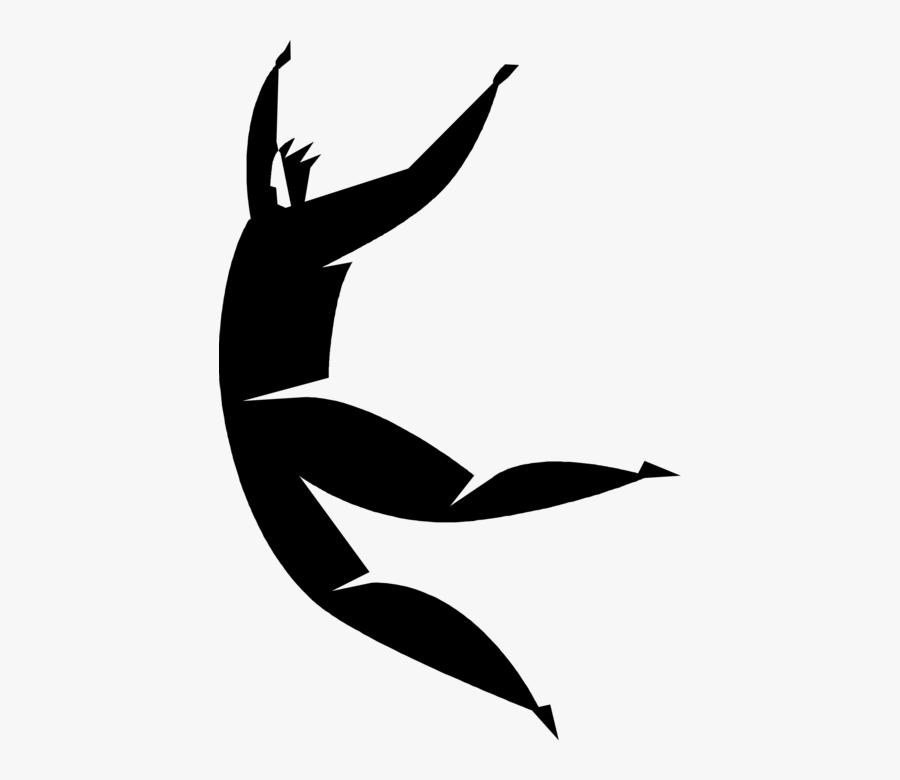 Vector Illustration Of Jumping For Joy At Personal - Emblem, Transparent Clipart