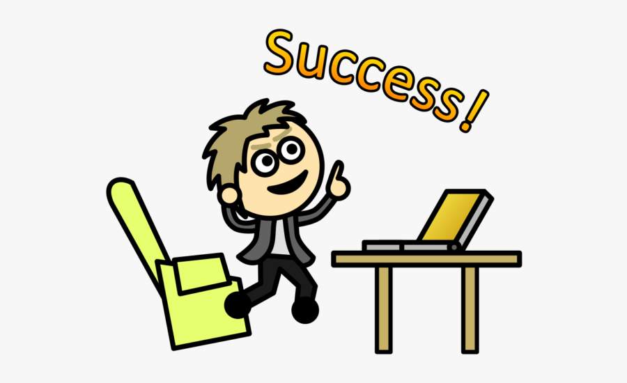 Man Jumping From Seat In Front Of Laptop And Shouting, Transparent Clipart