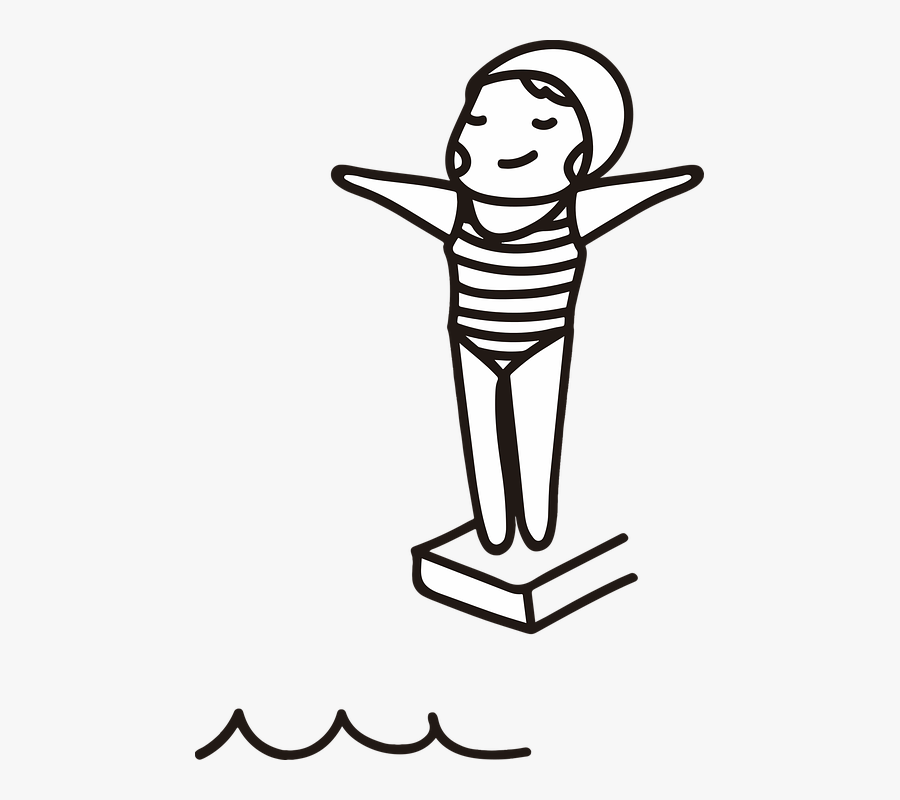 Leaper, Girl, Jump, Costume, Bathroom, Swimsuit, Cap, Transparent Clipart