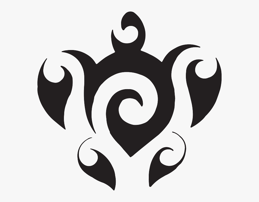 Head, Turtle, Shape, Swim, Shell, Swirl, Shapes - Tortuga Tribal, Transparent Clipart