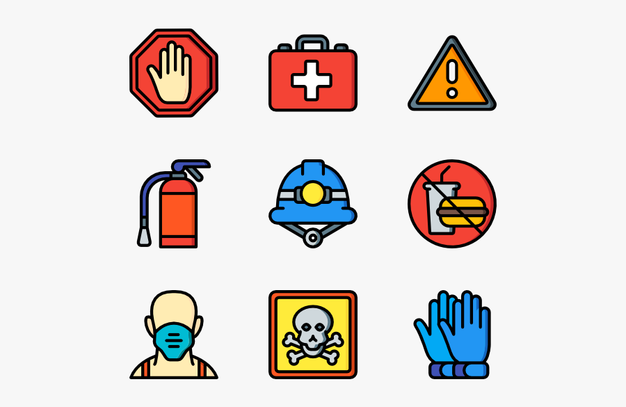 Vector Working Safety - Health And Safety Icons Free, Transparent Clipart