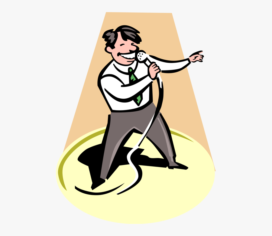 Singer Vector Retro - Karaoke Singer Clipart, Transparent Clipart