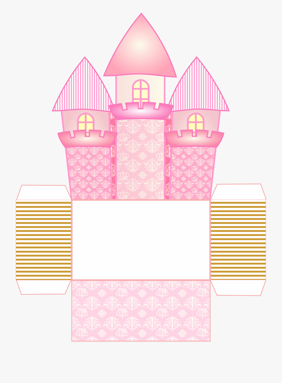 Clip Art Convite Realeza Rosa E Dourado - Birthday, Transparent Clipart