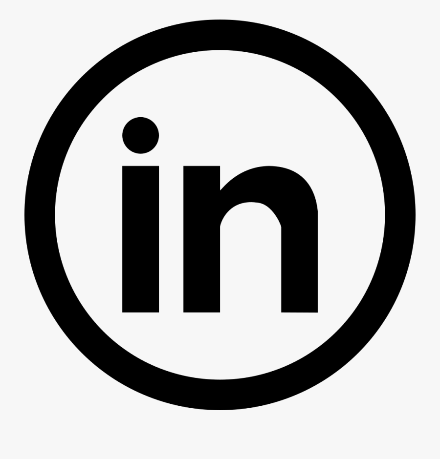 Clip Art Stock Linkedin Svg Button - Logo Linkedin Blanco Y Negro, Transparent Clipart