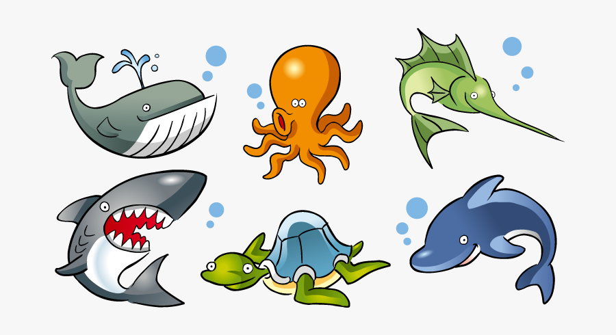 Deep Sea Creature Aquatic Animal Ocean Marine Life - Cartoon Ocean Life, Transparent Clipart