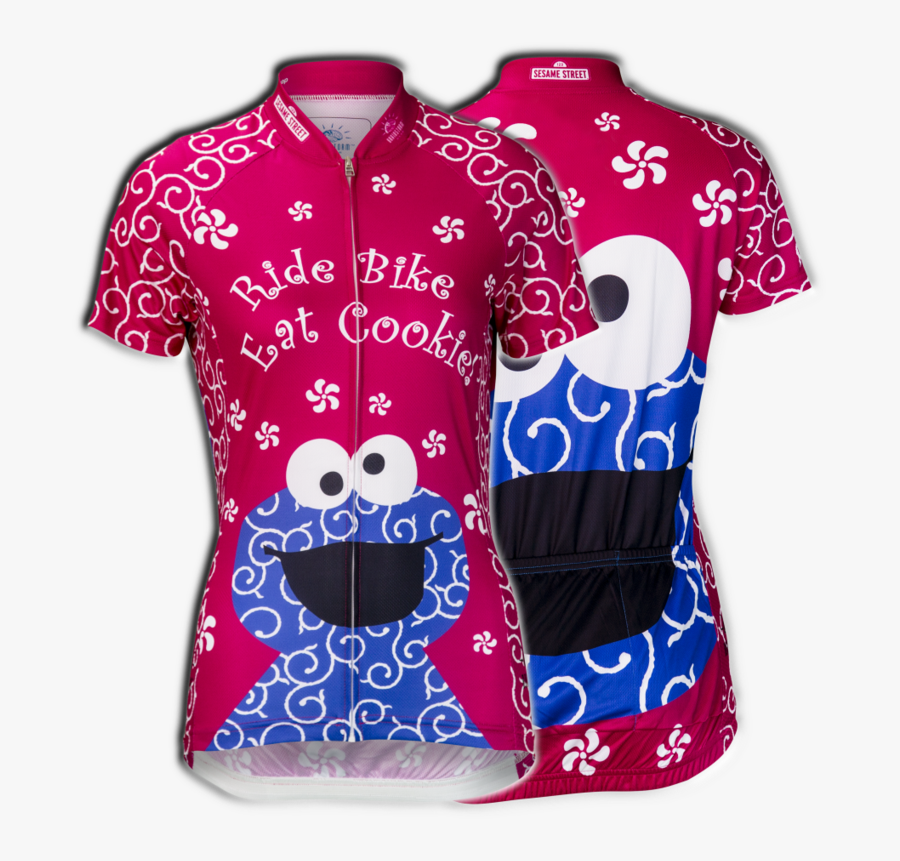 Cookie Monster "pink - Cookie Monster Women Jersey Cycling, Transparent Clipart