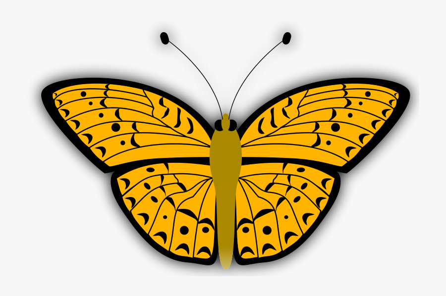 Butterfly - Gambar Kupu Kupu Warna Kuning, Transparent Clipart