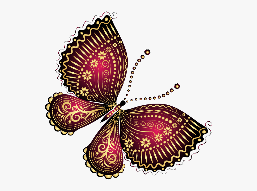 Lace Clipart Butterfly - Borboletas Png, Transparent Clipart