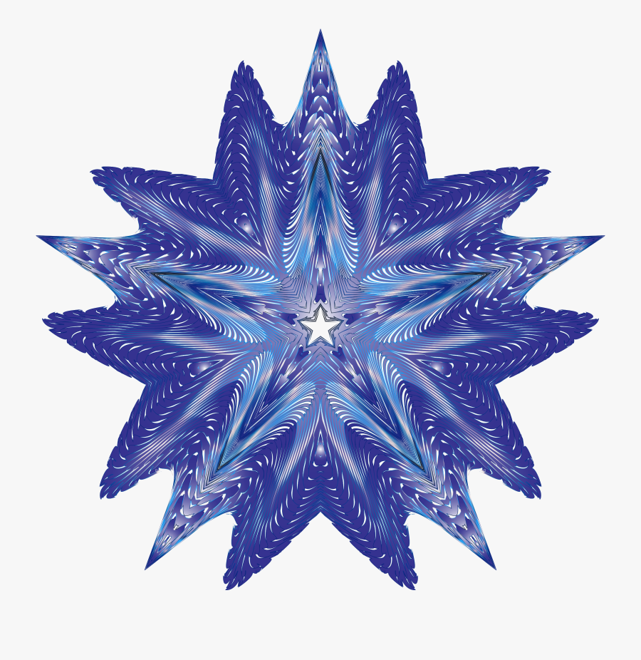 Snowflake Clipart Star - Color, Transparent Clipart