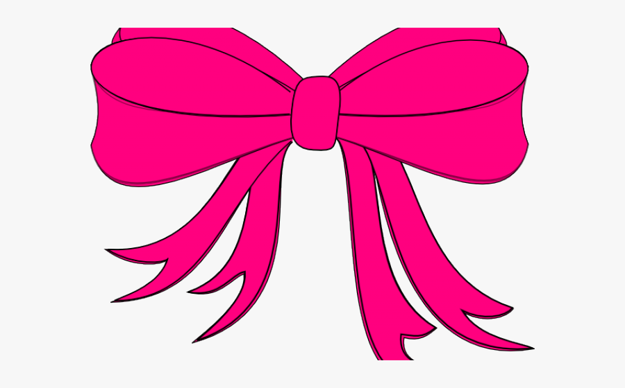 Ribbon Clipart Pink - Girls Bow Clip Art, Transparent Clipart