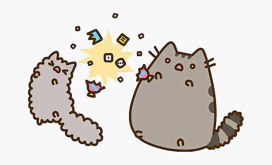 Happy New Year Cat Gif - Happy New Year Kawaii, Transparent Clipart