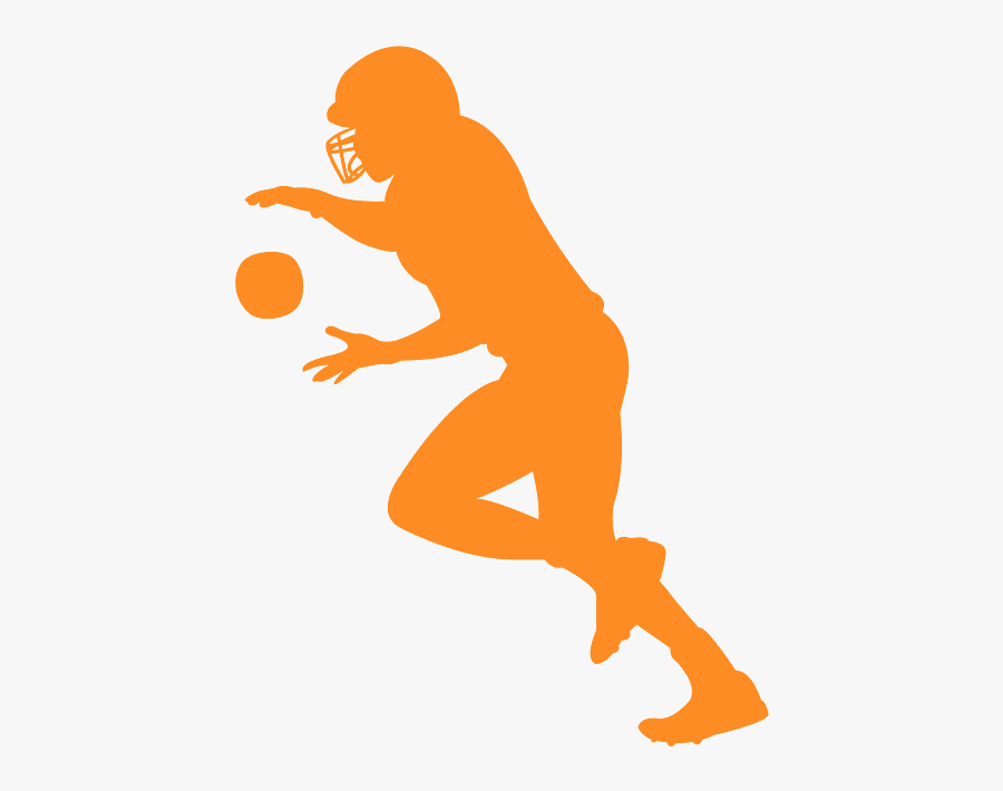 Blue Silhouette American Football, Transparent Clipart
