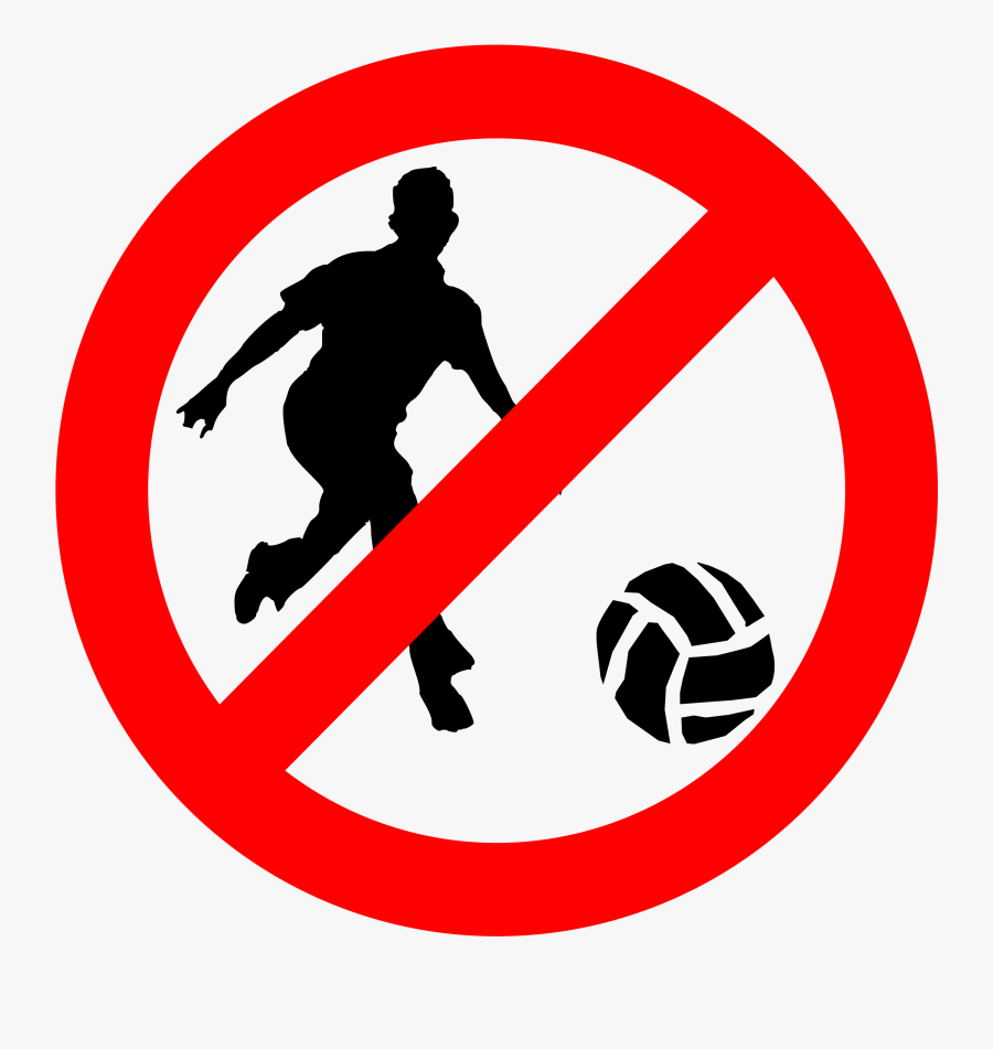 Human Behavior,ball,silhouette - Zakaz Grania W Piłkę, Transparent Clipart