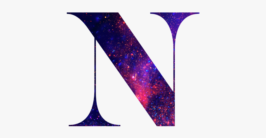 Letter N In Galaxy, Transparent Clipart
