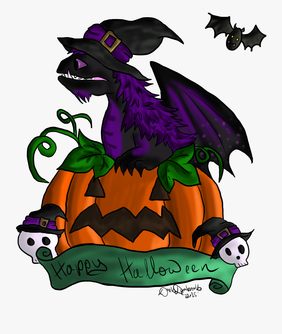 Dragon Clipart Purple - Дракон Хэллоуин, Transparent Clipart