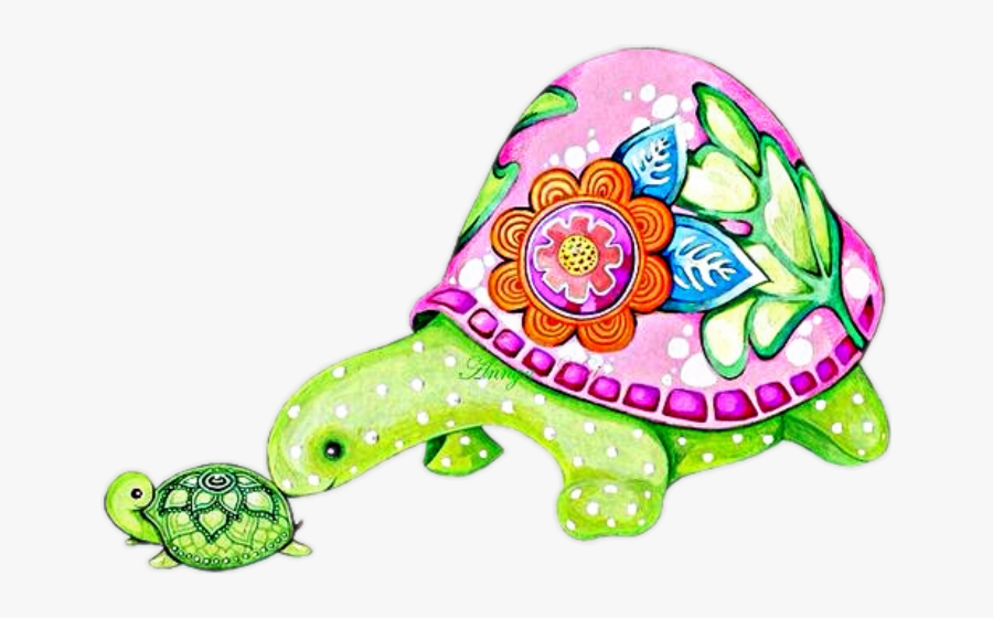 Mama And Baby Turtle Clipart , Png Download - Cross Stitch Patterns Of Turtles, Transparent Clipart