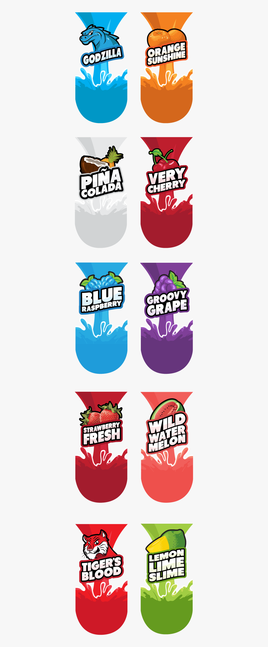 Kona Ice Flavors Logo, Transparent Clipart