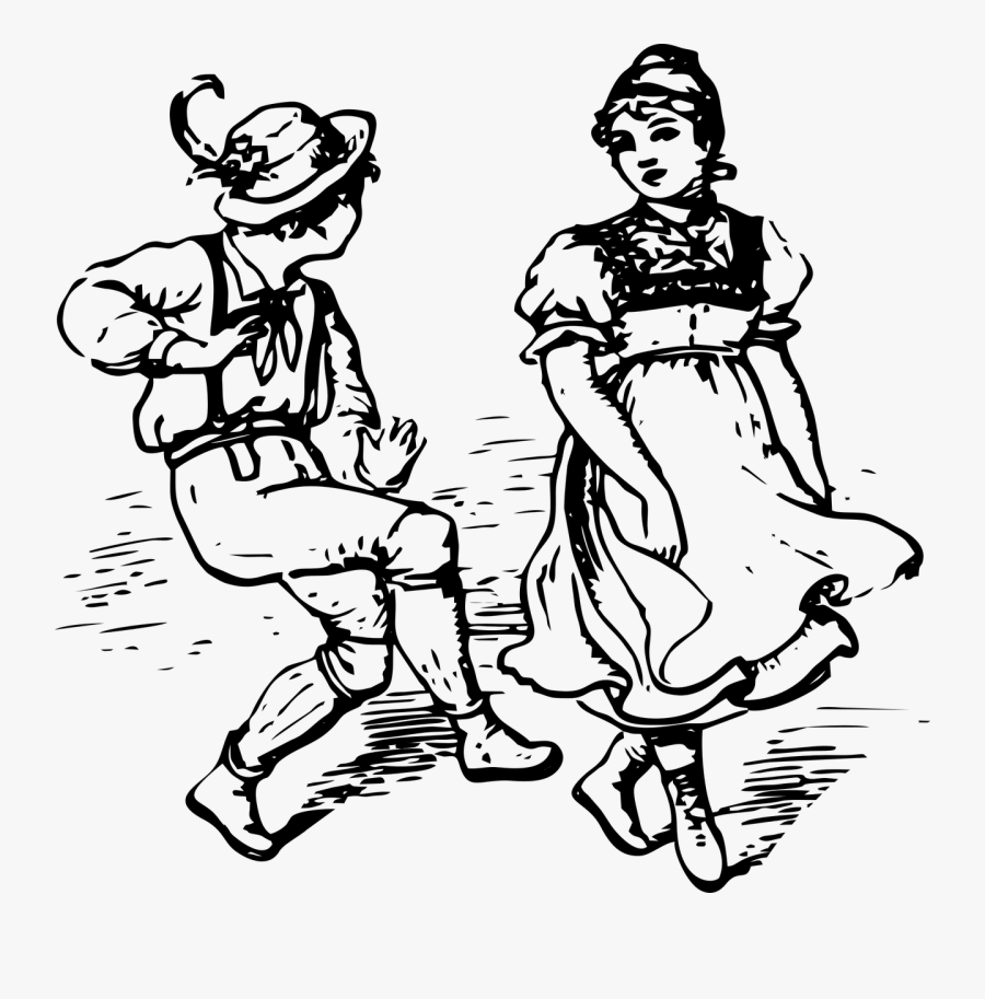 German Girl Black And White Clipart, Transparent Clipart