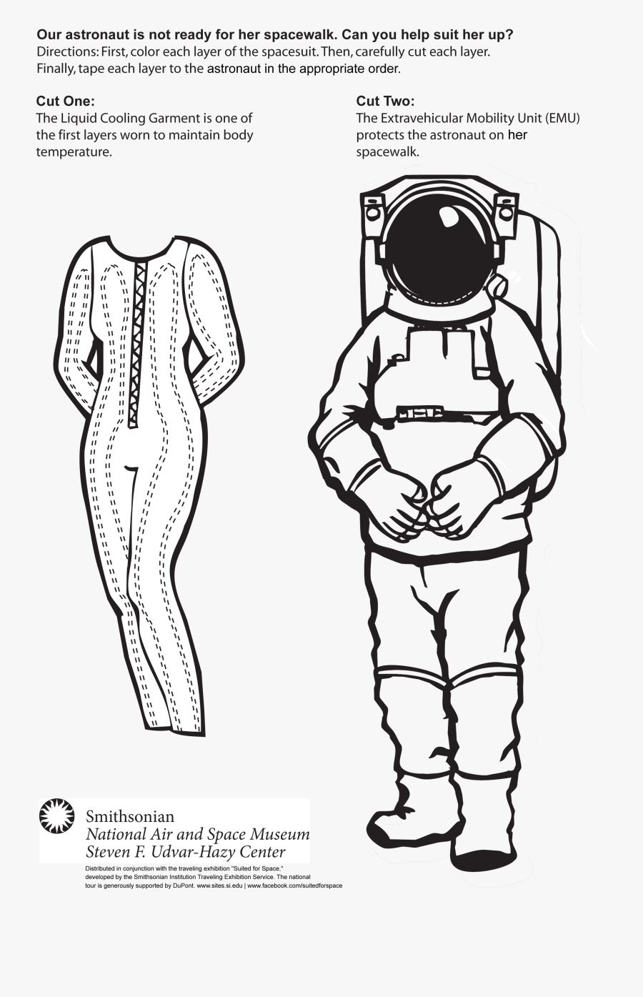Space Suit Paper Doll, Transparent Clipart