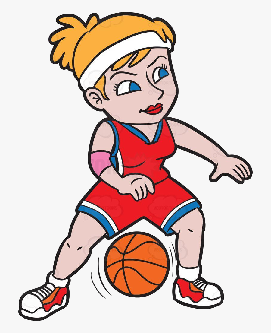Basketball Dribbling Clipart Gallery With Regard To - Female Cartoon Basketball Player, Transparent Clipart