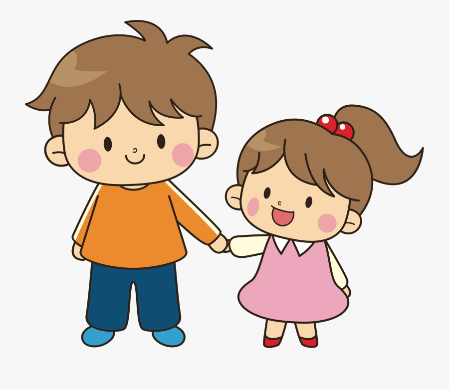 Friends Clipart Sibling - Brother And Sister Animation, Transparent Clipart