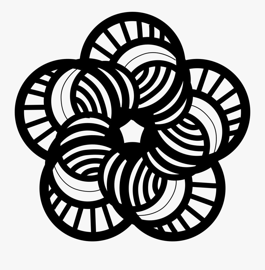 Flower Black And White Hawaiian Flower Clip Art Black - Clipart Black And White Cute Flowers, Transparent Clipart