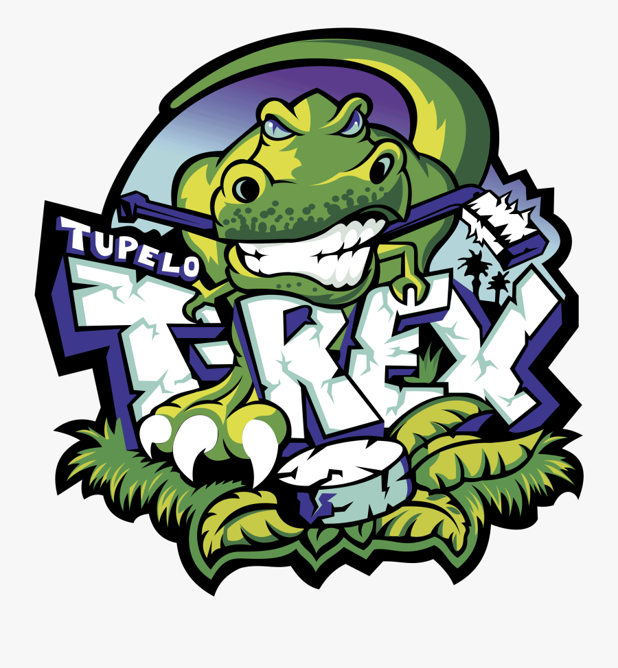 Tupelo T Rex Logo Black And White - Tupelo T Rex, Transparent Clipart
