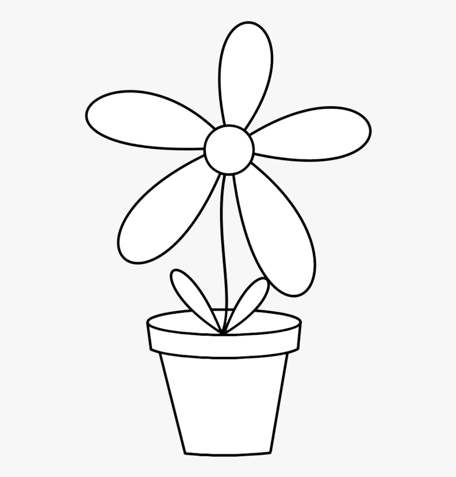Flower Pot Black And White Image Collections - Flowerpot Clip Art Black And White, Transparent Clipart