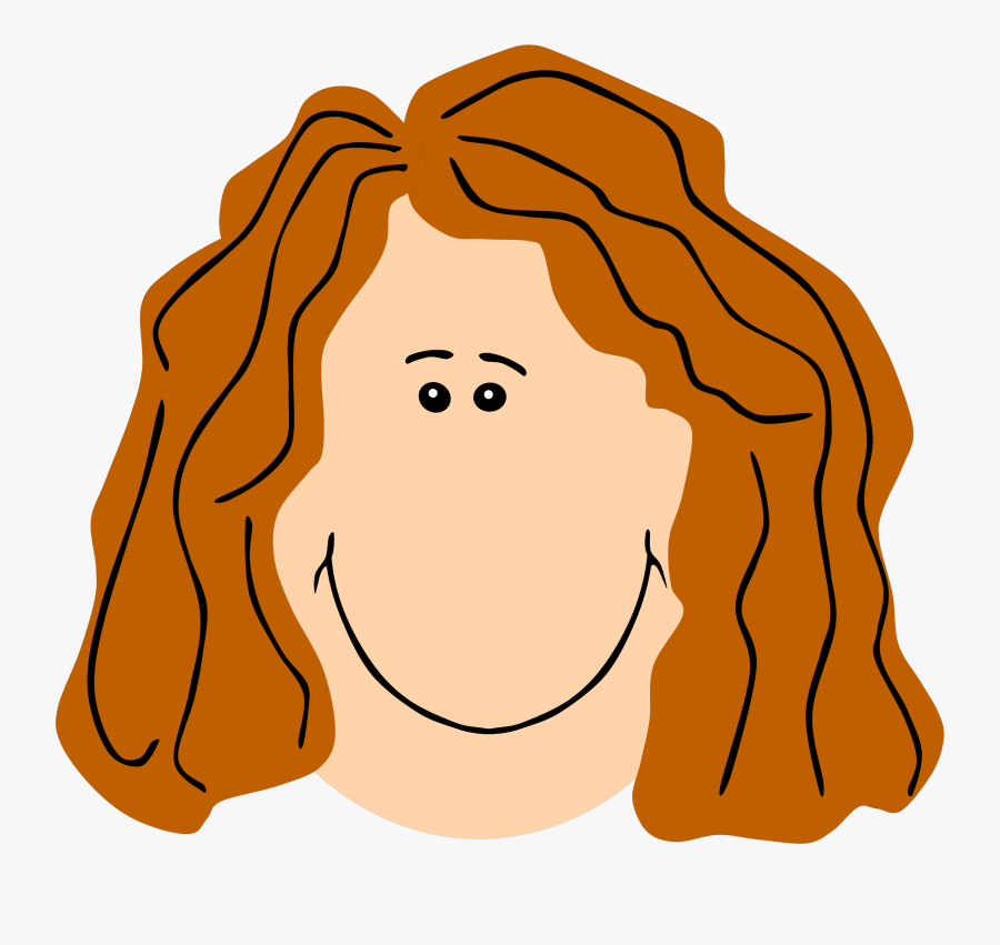 Gingerbread Clipart Face - Brown Hair Woman Clip Art, Transparent Clipart