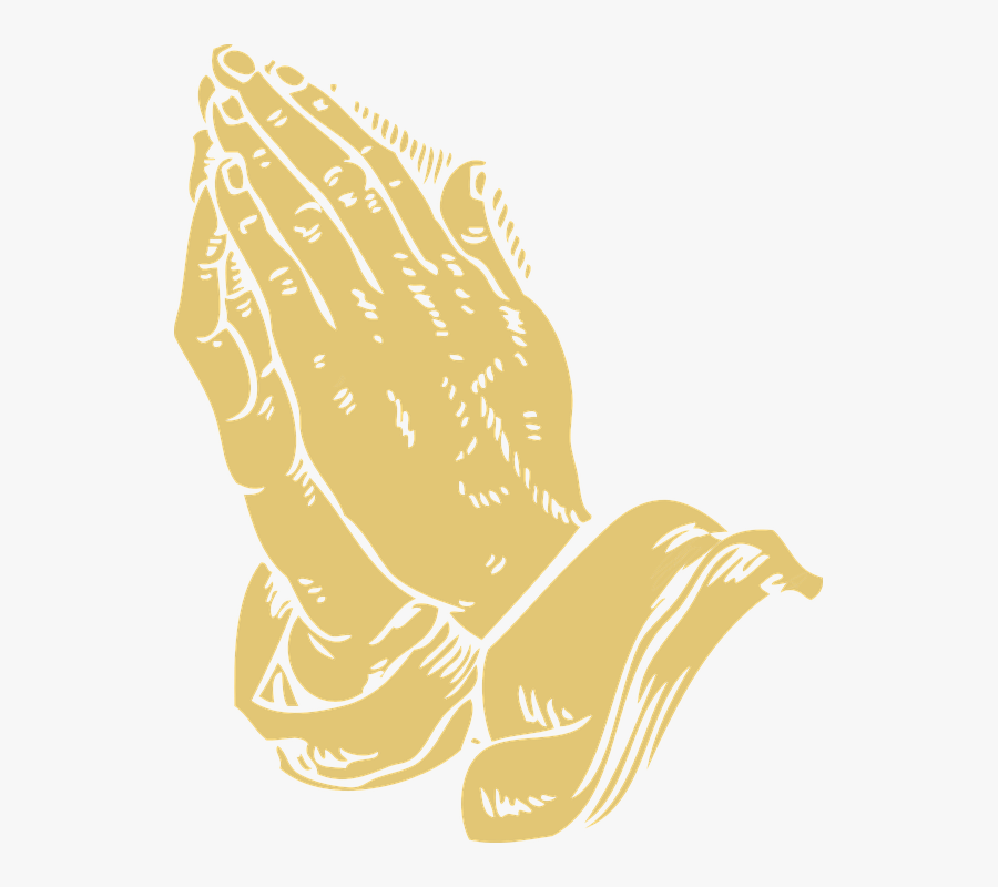 Gold Praying Hands Png, Transparent Clipart