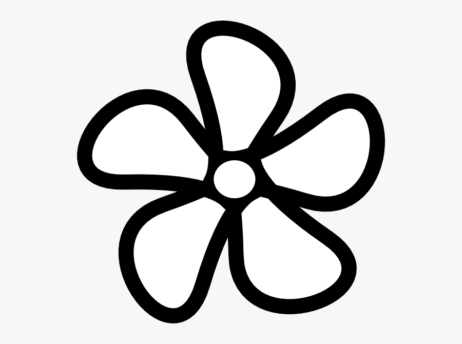 Funky Black And White Flower Clipart Illustration - Small Flower Clip Art Black And White, Transparent Clipart