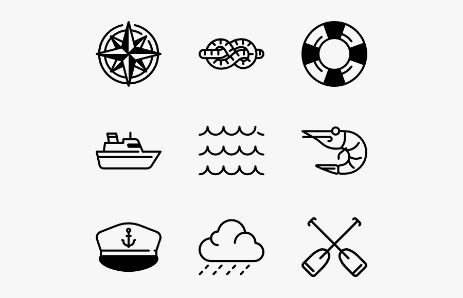 Nautical Icons - Sea Icon Vector Png, Transparent Clipart