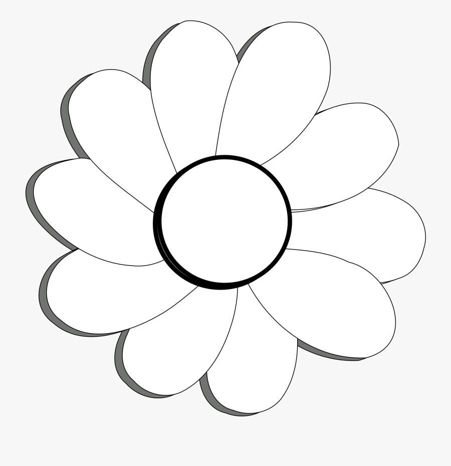Black Flower Png - Bunga Lukisan Hitam Putih, Transparent Clipart