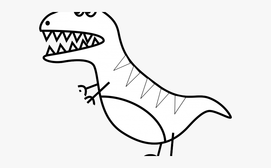 Tyrannosaurus Rex Clipart Outline - T Rex Dinosaur Drawing Easy, Transparent Clipart