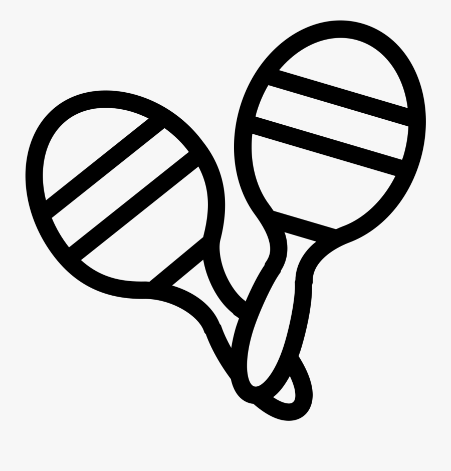 Maracas Icon - Clipart Black And White Toy, Transparent Clipart