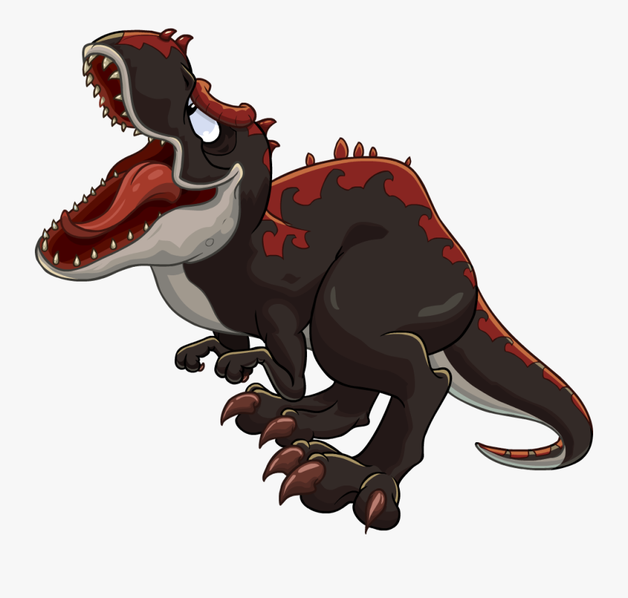 Graphic Trex Clipart Red - Black And Red Dinosaur, Transparent Clipart