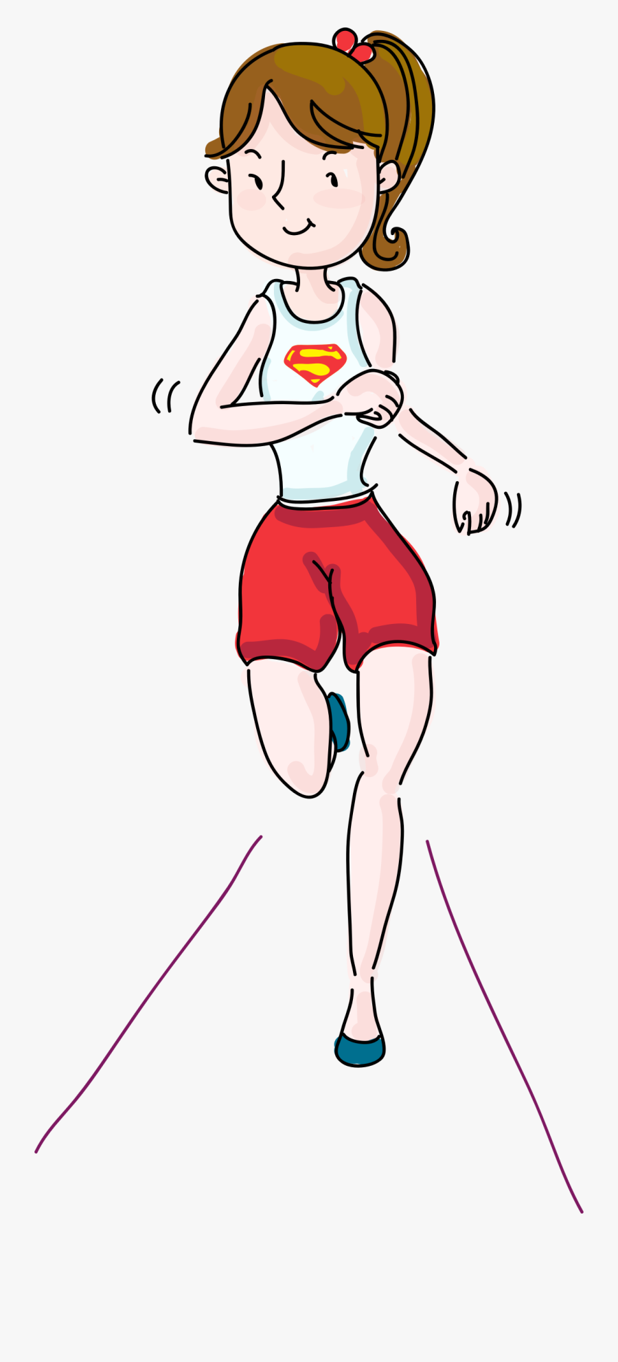 Clipart Running Woman - Funny Runner Birthday Cards , Free ...