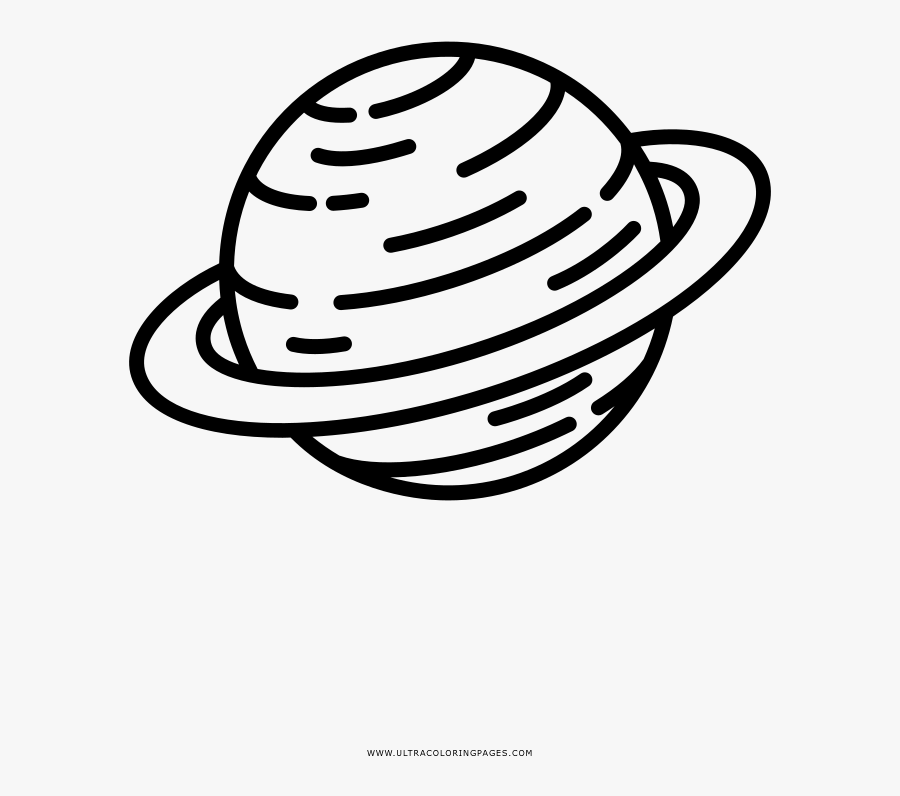 Saturn Coloring Page - Saturn Clipart Black And White, Transparent Clipart