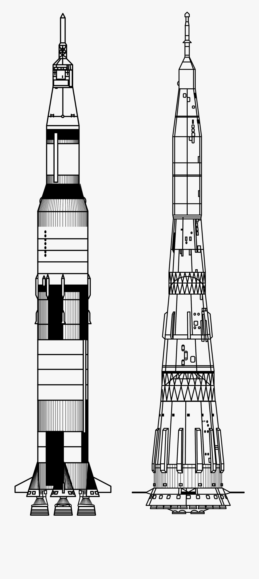 28 Collection Of Saturn 5 Rocket Drawing - Apollo 11 Rocket Drawing, Transparent Clipart