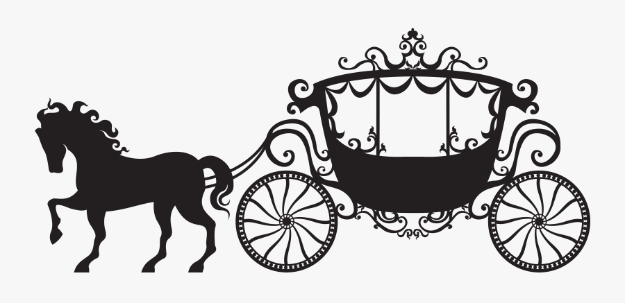 Cinderella Clipart Chariot - Carriage Silhouette, Transparent Clipart