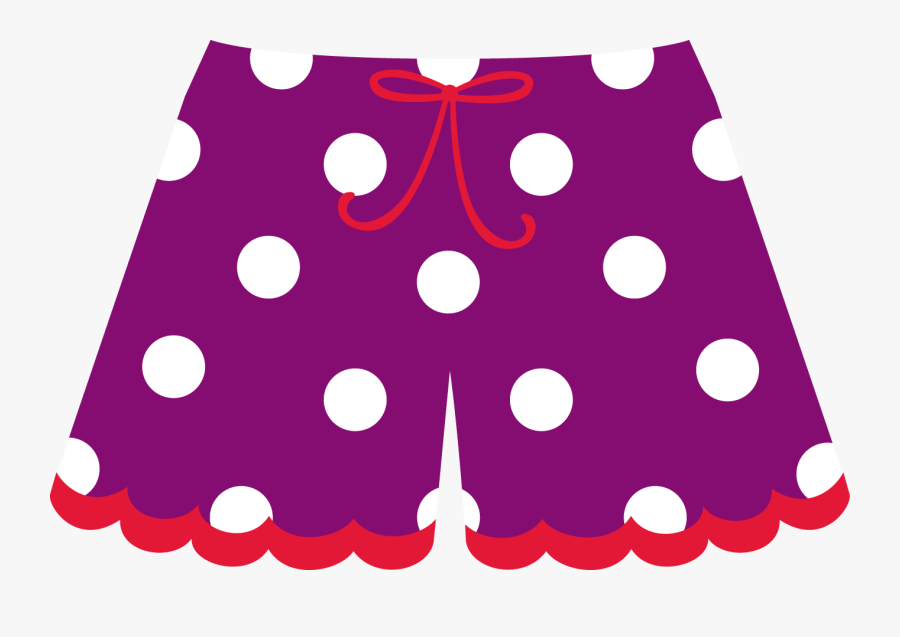Polka Dot Shorts Clipart, Transparent Clipart