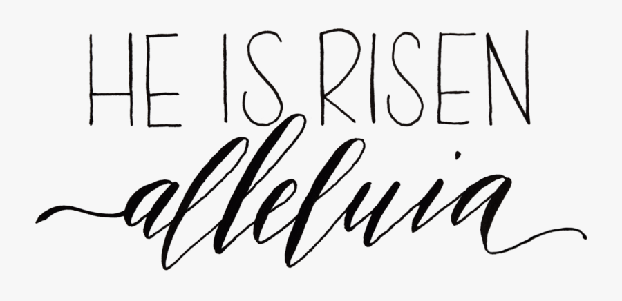 He Is Risen Black And White Clipart Clip- - He Is Risen Clipart Black And White, Transparent Clipart