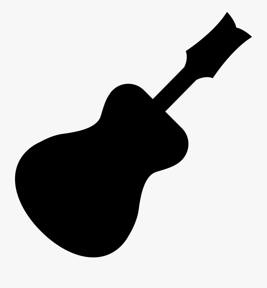 Traditional Guitar Black Silhouette Shape Svg Png Icon - Silhouette Shape, Transparent Clipart