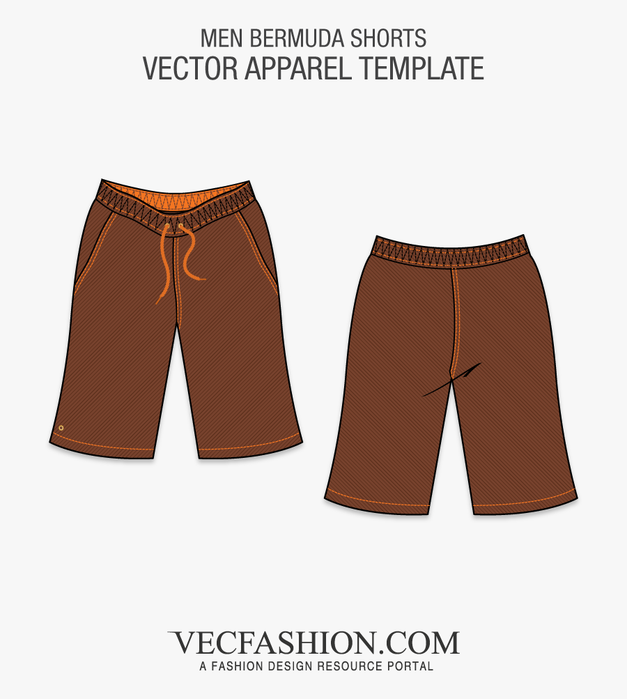 Short Clipart Brown Shorts - Bermuda Vector, Transparent Clipart