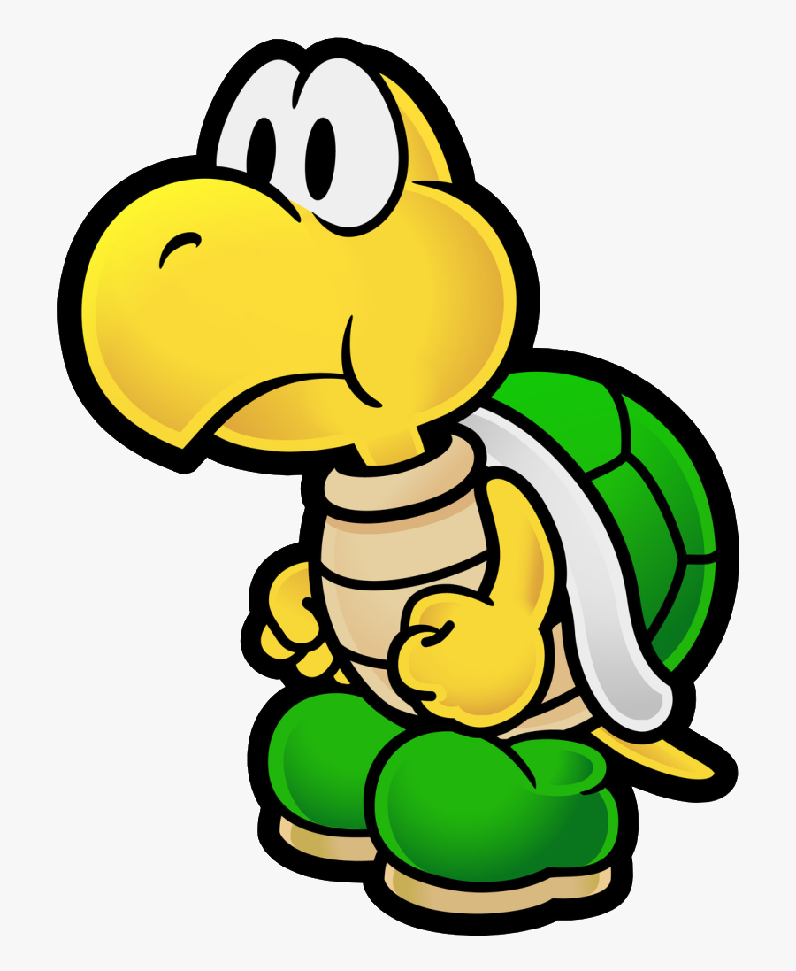 Koopa Troopa Nerdy Schtuff Paper Mario, Paper Mario - Super Mario Paper Characters, Transparent Clipart