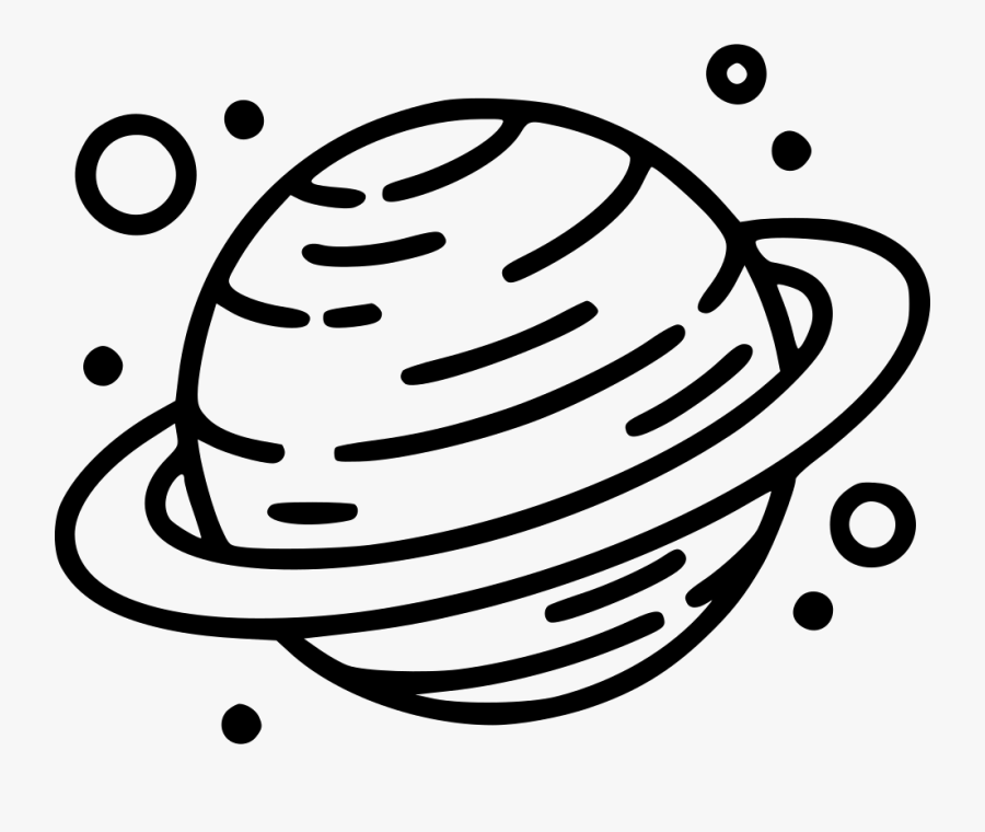 Transparent Saturn Png - Saturn Clipart Black And White, Transparent Clipart