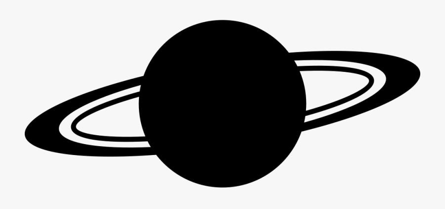 Png Black And White Saturn Clipart Svg - Transparent Png Saturn Silhouette, Transparent Clipart