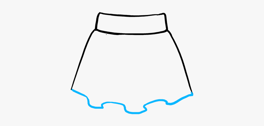 How To Draw A Skirt - Easy To Draw Skirt, Transparent Clipart