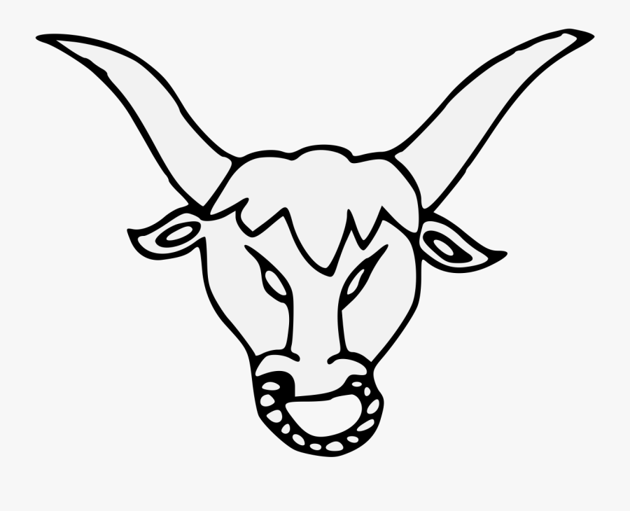 Cattle Horn Line Art - Bull Drawing No Background, Transparent Clipart